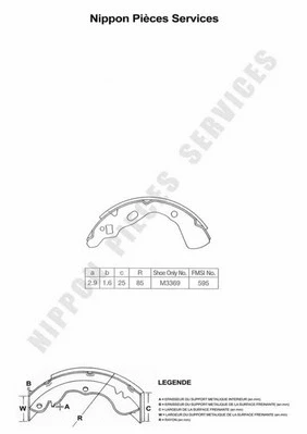 Brake Shoe Set (M350A30)