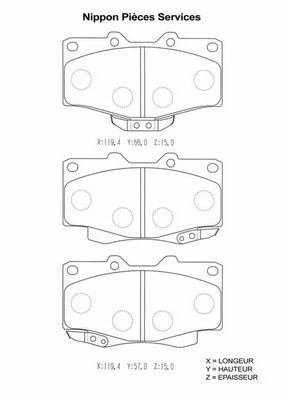 Brake Pad Set, disc brake (T360A54)