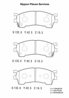 Brake Pad Set, disc brake (M360A40)