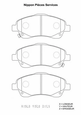 Brake Pad Set, disc brake (T360A20)