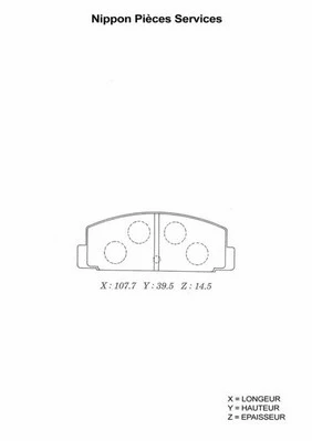 Brake Pad Set, disc brake (M361I02)