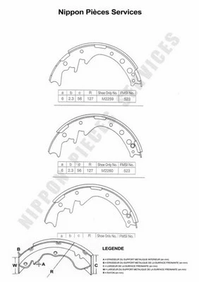 Brake Shoe Set (T350A33)