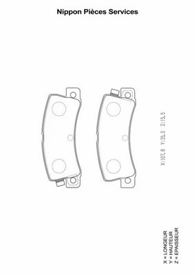 Brake Pad Set, disc brake (T361A08)