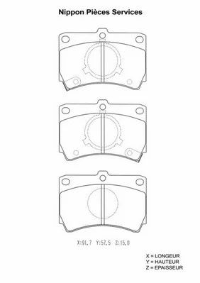 Brake Pad Set, disc brake (M360A26)