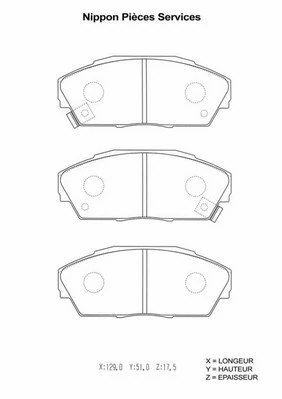 Brake Pad Set, disc brake (H360A26)