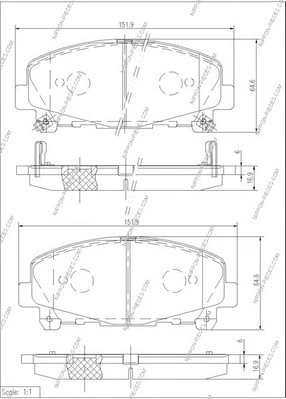 Brake Pad Set, disc brake (H360A53)