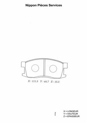 Brake Pad Set, disc brake (H360A16)