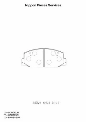 Brake Pad Set, disc brake (T360A28)