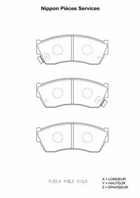 Brake Pad Set, disc brake (S360I05)