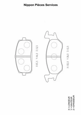 Brake Pad Set, disc brake (T360A41)