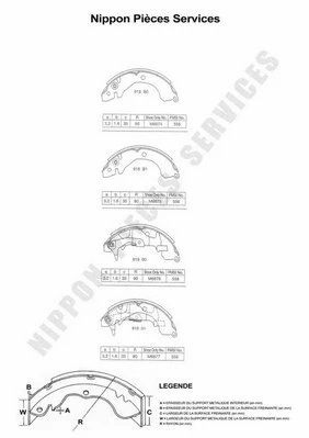 Brake Shoe Set (M350I26)