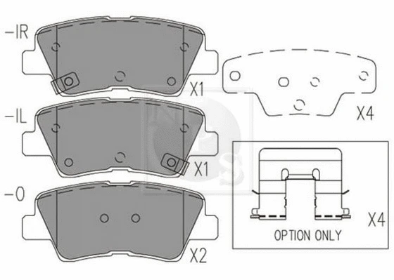 Brake Pad Set, disc brake (H361I15)