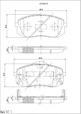 Brake Pad Set, disc brake (K360A19)