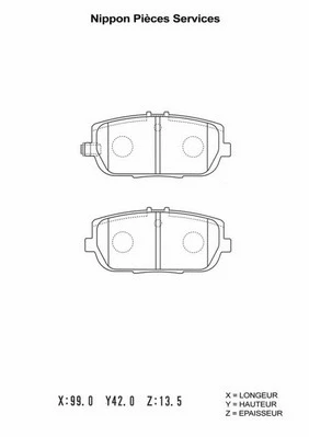 Brake Pad Set, disc brake (M361A17)
