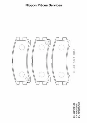 Brake Pad Set, disc brake (N361N28)