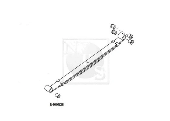 Mounting, control/trailing arm (N400N28)