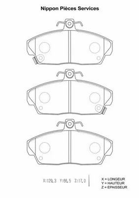Brake Pad Set, disc brake (H360A31)