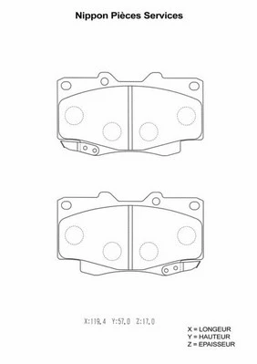Brake Pad Set, disc brake (T360A38)
