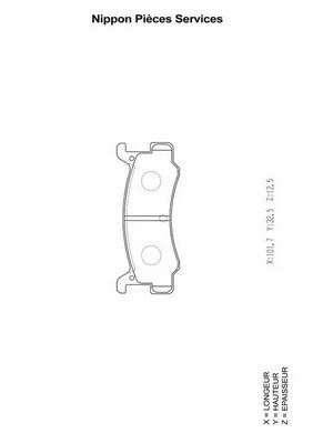 Brake Pad Set, disc brake (M361A03)
