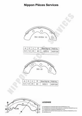 Brake Shoe Set (H350A02)