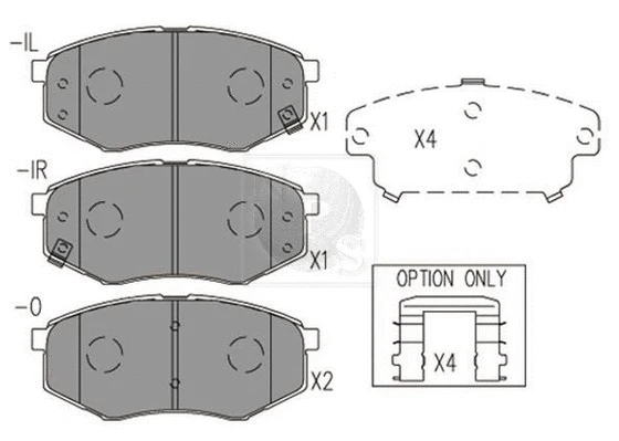 Brake Pad Set, disc brake (H360I27)