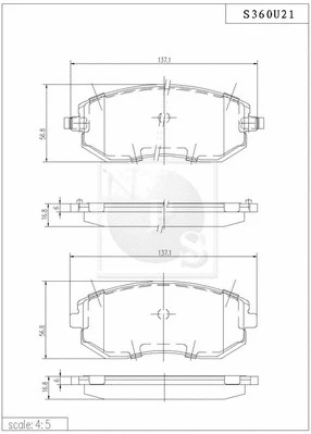 Brake Pad Set, disc brake (S360U21)