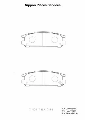 Brake Pad Set, disc brake (S361U02)