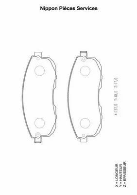Brake Pad Set, disc brake (S360I33)