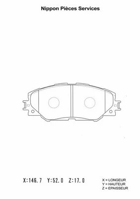 Brake Pad Set, disc brake (T360A51)