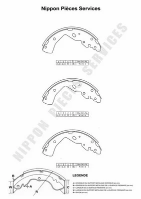 Brake Shoe Set (M350A20)