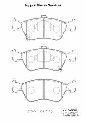 Brake Pad Set, disc brake (T360A98)