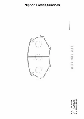 Brake Pad Set, disc brake (M360A43)