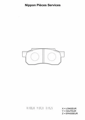 Brake Pad Set, disc brake (H360A17)
