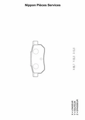 Brake Pad Set, disc brake (H361A02)