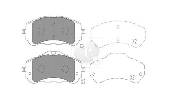 Brake Pad Set, disc brake (P360A09)