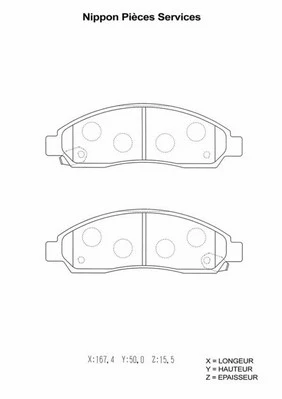 Brake Pad Set, disc brake (I360U03)