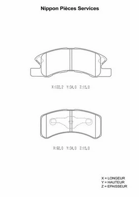 Brake Pad Set, disc brake (D360U03)