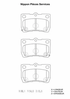 Brake Pad Set, disc brake (T361A32)