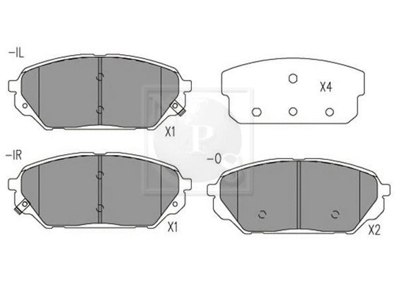 Brake Pad Set, disc brake (H360I26)