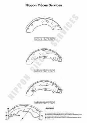 Brake Shoe Set (M350A45)