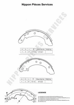 Brake Shoe Set (N350N41)