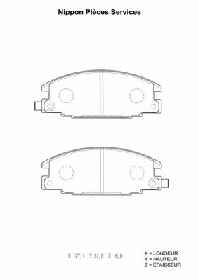 Brake Pad Set, disc brake (I360U04)