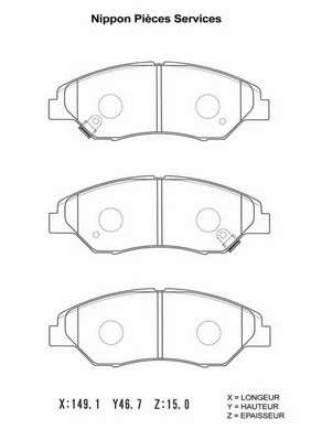 Brake Pad Set, disc brake (K360A07)