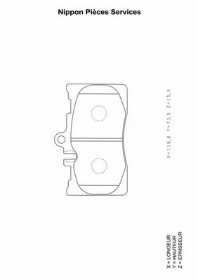 Brake Pad Set, disc brake (T360A16)