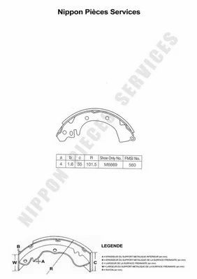 Brake Shoe Set (M350I27)