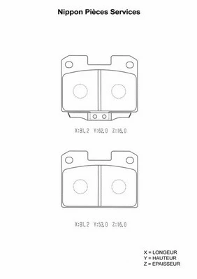 Brake Pad Set, disc brake (M361I14)