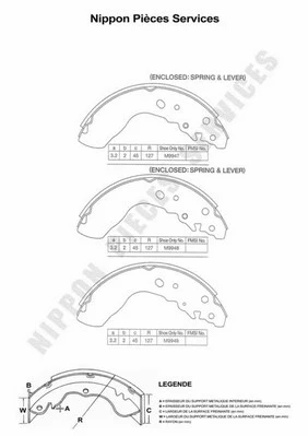 Brake Shoe Set (S350I23)