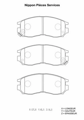 Brake Pad Set, disc brake (M360I30)