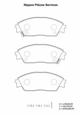 Brake Pad Set, disc brake (H360A23)