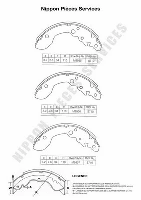 Brake Shoe Set (S350I25)